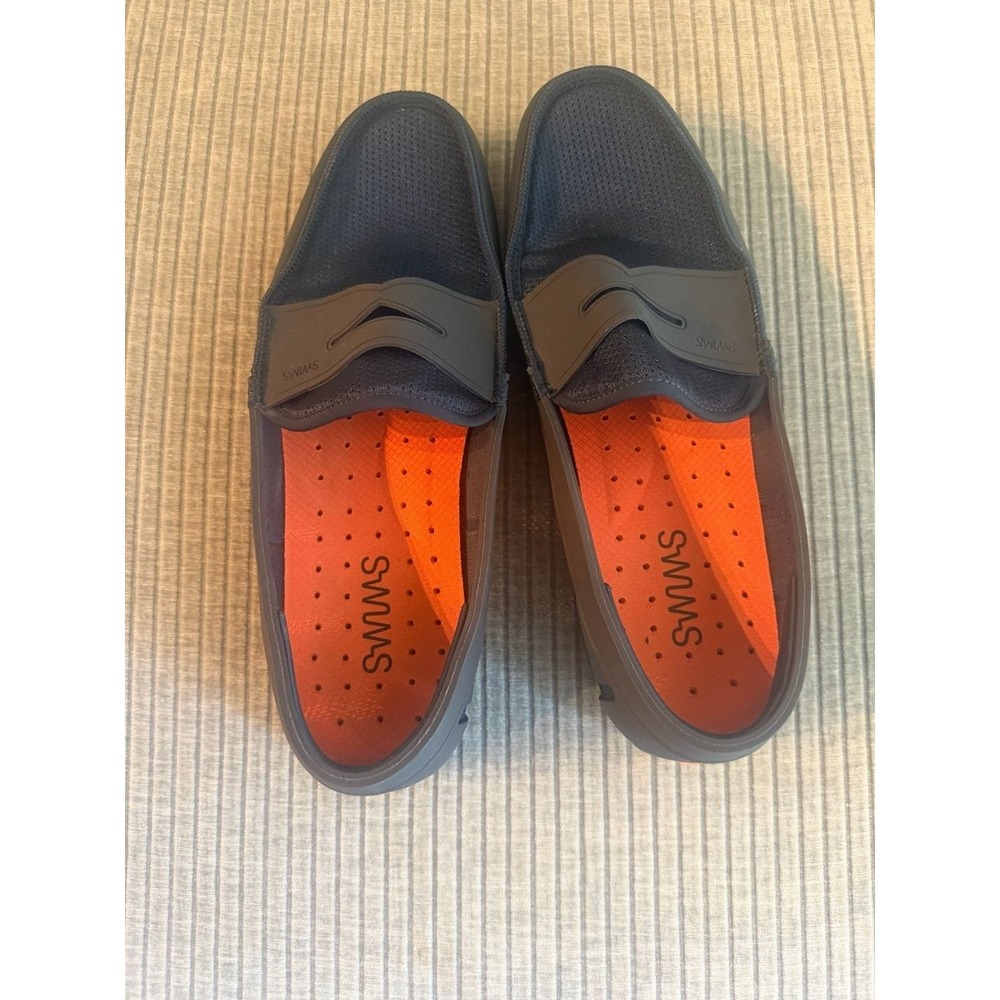 Swims Mens Braided Lace Loafer Navy Grey Orange Water Resistant Shoes Size 11.5
